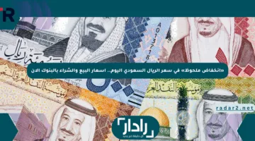 «انخفاض ملحوظ» في سعر الريال السعودي اليوم.. أسعار البيع والشراء بالبنوك الآن